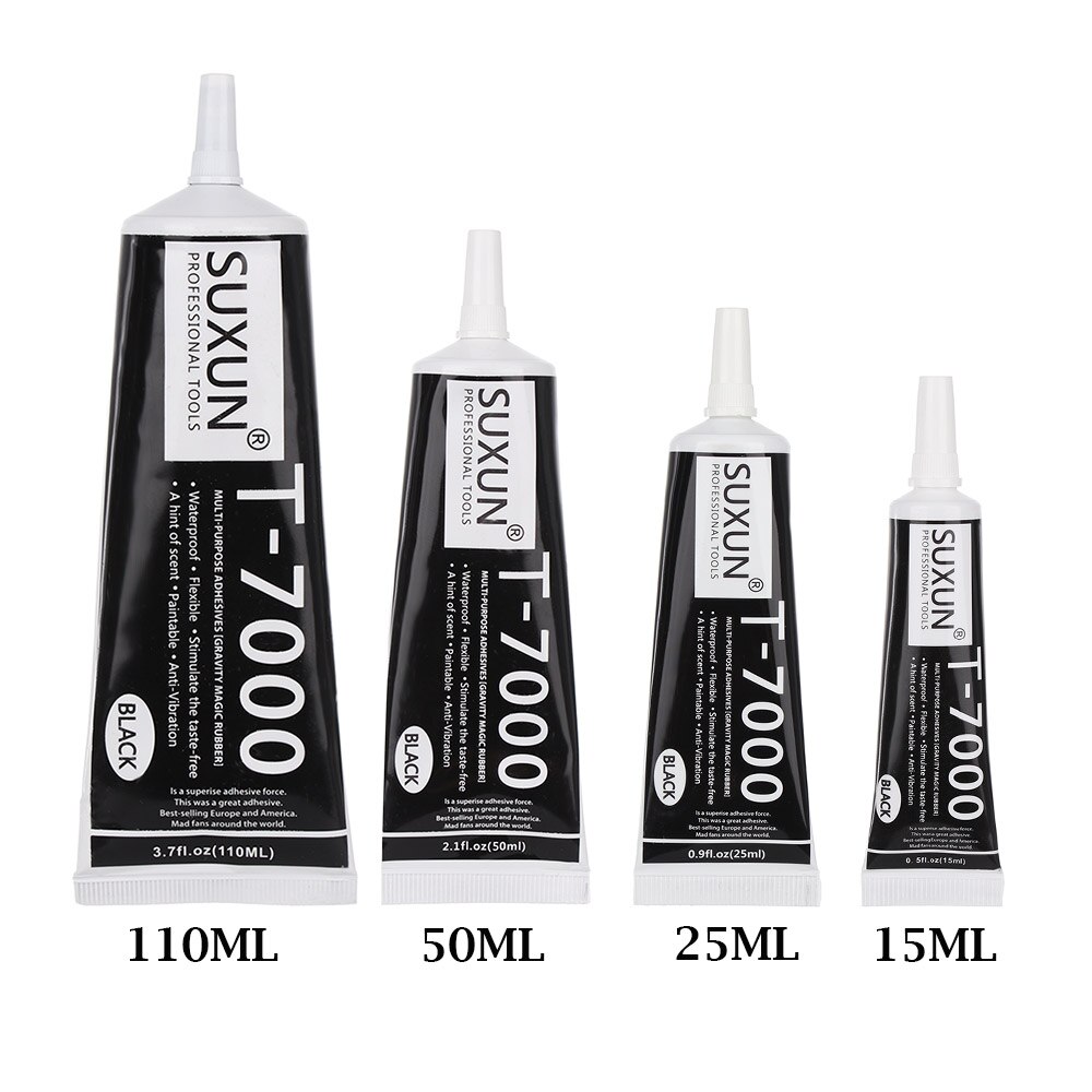 15/25/50/110ml T7000 Glue Black Epoxy Resin Sealant Strength Adhesive Fixed Mobile Phone Handicraft Repair Tools