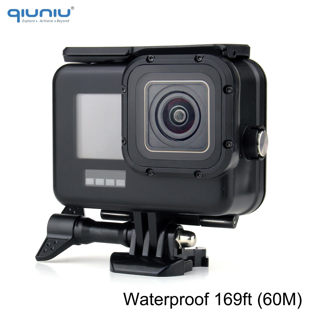 Qiuniu Voor Gopro Hero 9 Zwart 60M Waterdichte Duiken Behuizing Case + Lens Filter Kit + Statief Mount Adapter voor Gopro 9 Accessoire