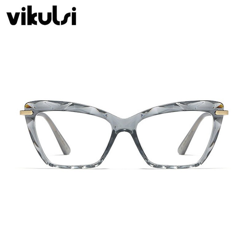 TR90 Frame Rode Kat Bril Dames Geometrische Element Brilmontuur Vrouwen Mode Optische Oculos Grau Feminino: E300 C3 grey