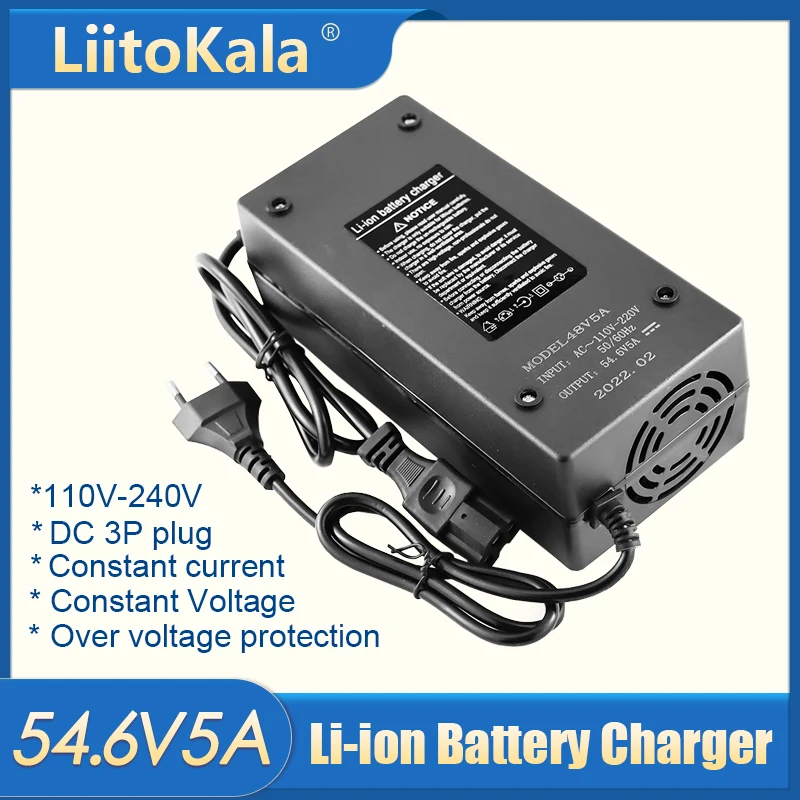24V/42V/54.6V/67.2V/84V 5A Battery Charger 36V/48V/60V/72V 5A Li-ion Charger for 7S 10S 13S 16S 20S ebike Scooter battery pack: green