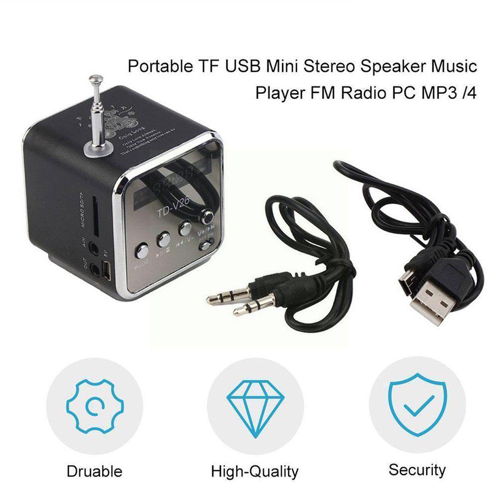TD-V26 Draagbare Micro Tfb Mini Speaker Music Player Draagbare Radio Speaker MP3 Speler Laptop Mp3 Telefoon Stereo Fm MP4 Y5S7