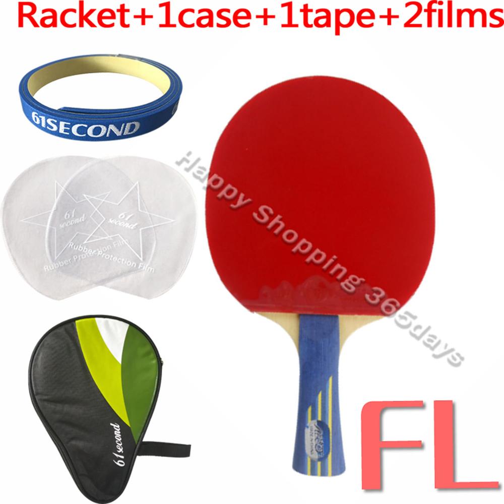 Original Pro Table Tennis Combo Racket Galaxy Yinhe Y-4 with Palio CJ8000 2-Side Loop and Kokutaku 007-II Long Shakehand FL: FL with H 1 case