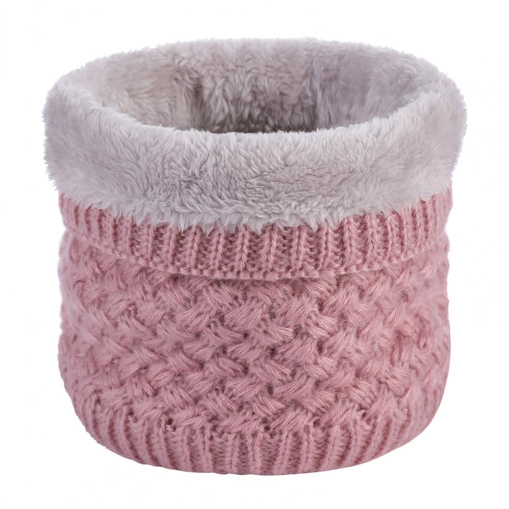 Neck Warmer Wear Resistant Thick High Elastic Plush Lining Neck Scarf Winter Neck Warmer for Cold Weather: Pink