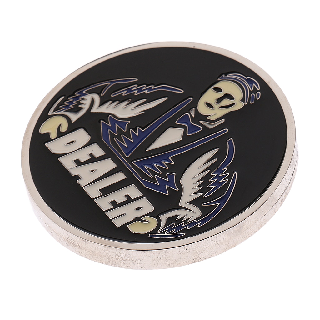 Metal Poker Dealer Botón de Chip pulsando Hold'em Card Guard 2,5''