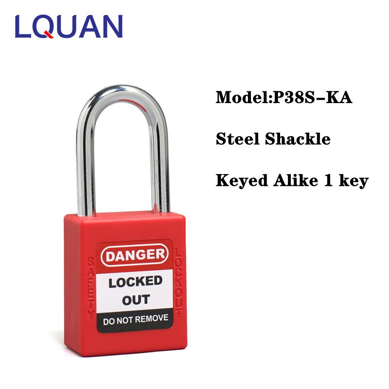 Serrure de sécurité industrielle, toutes sortes de cadenas en plastique ABS, corps LOTO: P38S-KA
