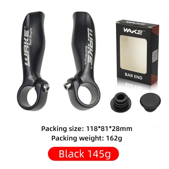 Manillar auxiliar de bicicleta, extremos de manillar de bicicleta de montaña de aleación de aluminio, barra de mango de apoyo de bocina de toro MTB, barra de mango de tornillo de banco de bicicleta: BLANCO