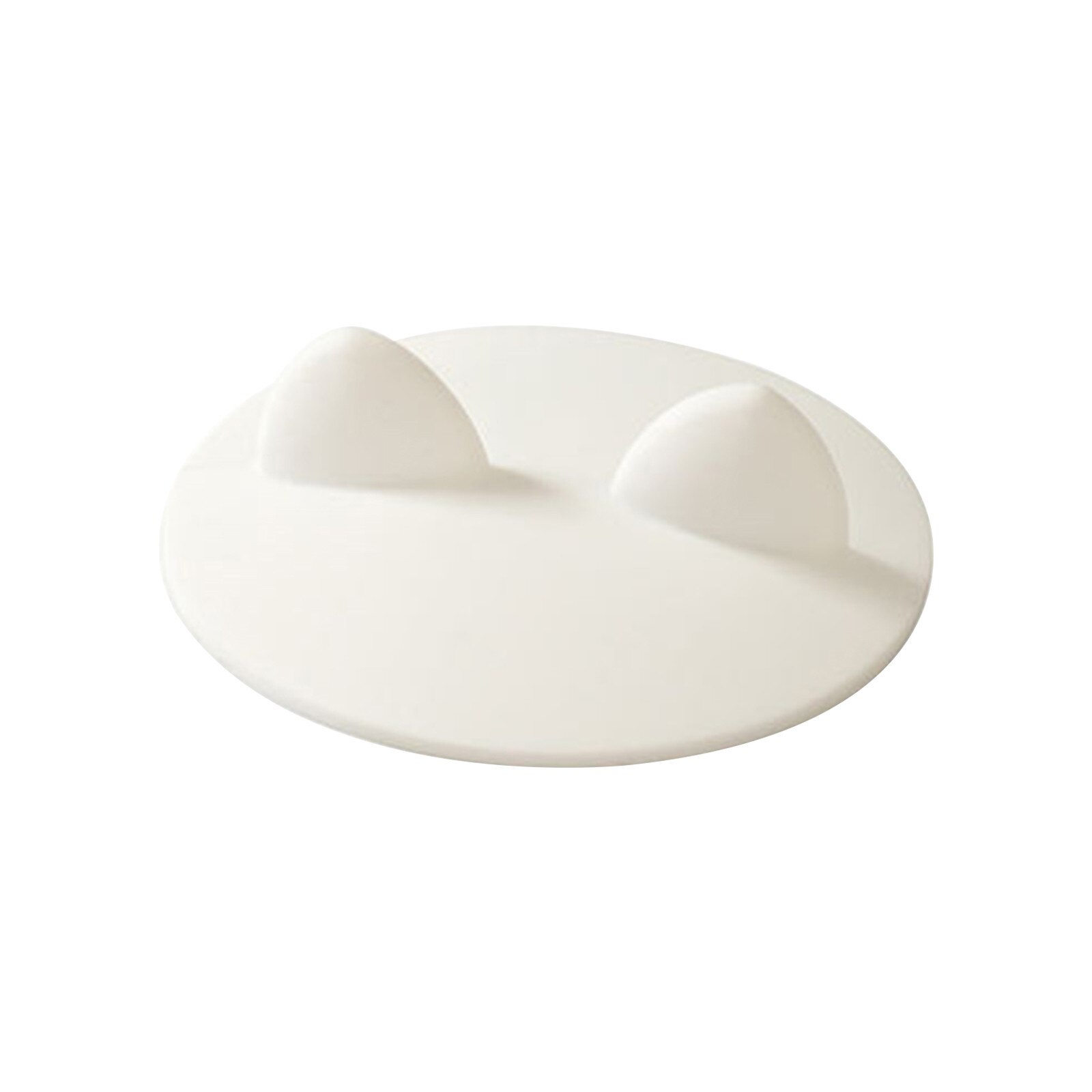 25# Cat Ears Cup Lids Dust Reusable Silicone Cover Heat Resistant Cup Thermal Insulation Cover Tea Cup Caps Cup Accessories: White