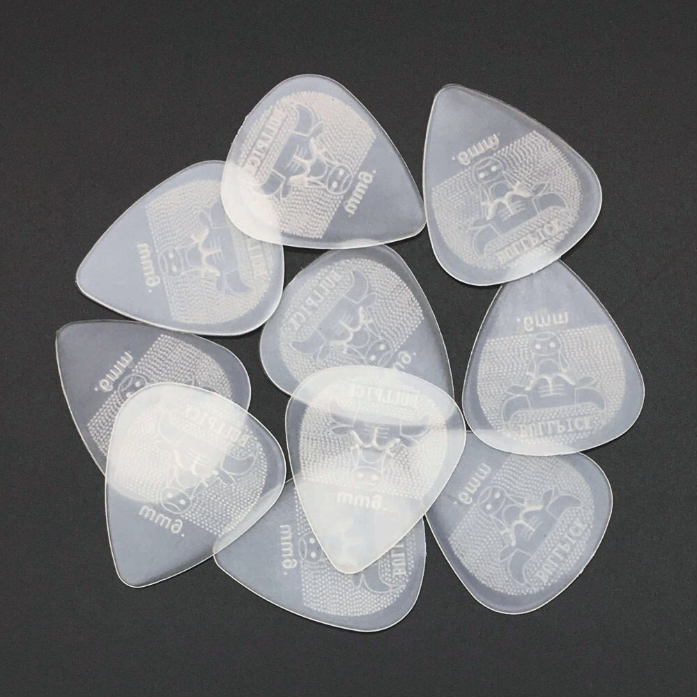 12pcs Bull Head 0.6mm 0.73mm Guitar Pick Super Durable Nylon Non-slip Mediator Acoustic Electric Guitarra Strings Strum
