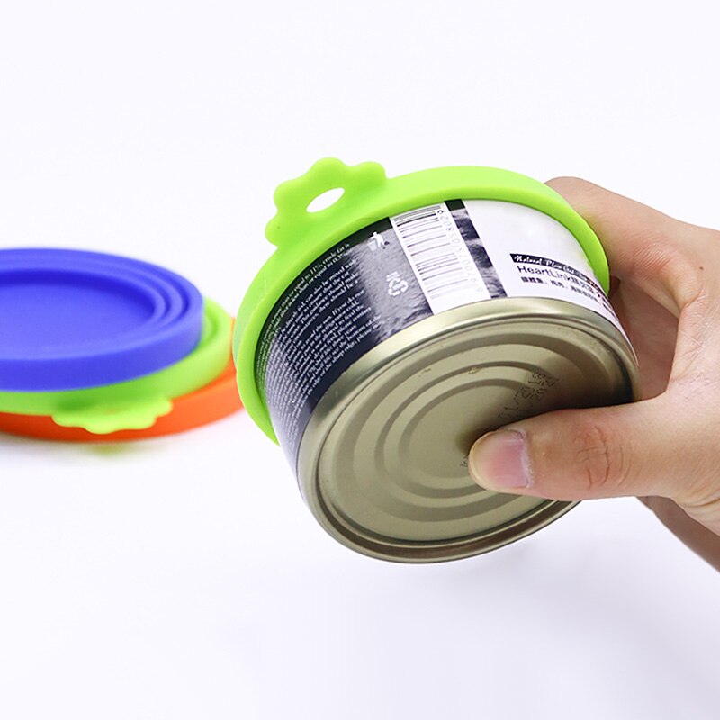 Tapa de silicona reutilizable para almacenamiento de comida, sellada, para cachorros, perros y gatos, suministros de salud para mascotas
