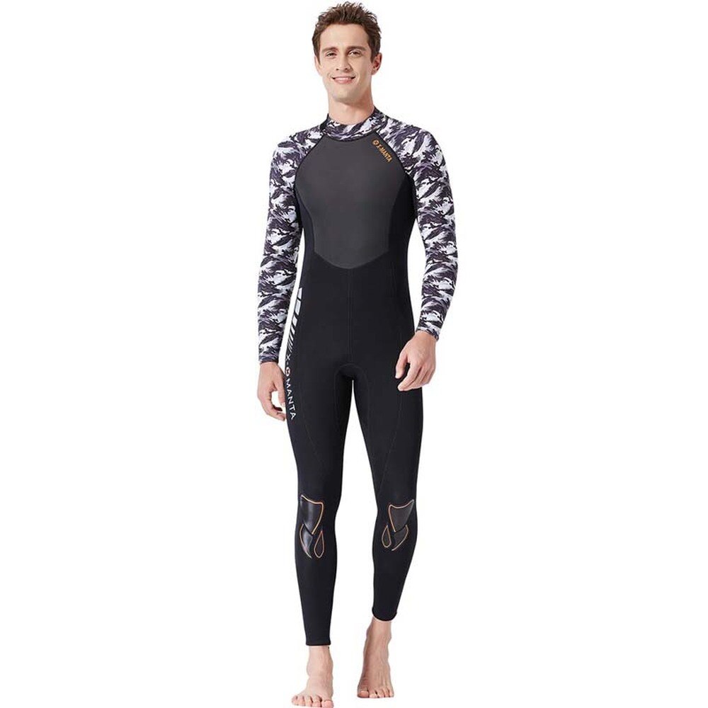 1.5mm Neoprene Wetsuit One Piece Long Sleeve Scuba Diving Suits Back Zipper for Water Sports Men Women Kayaking Surfing Suit
