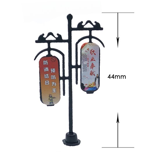 Simulation Billboard Model Scene Street Billboard Train Building Sand Table Micro Landscape Diorama Diy Material Accessories: 5