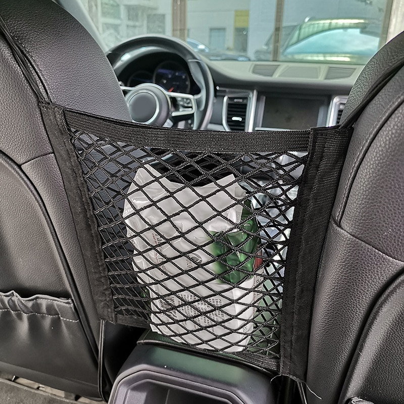 28X25Cm Universal Car Seat Side Opslag Mesh Netto Zak Bagage Holder Pocket Trunk Cargo Netten Organizer Auto interieur Accessoires
