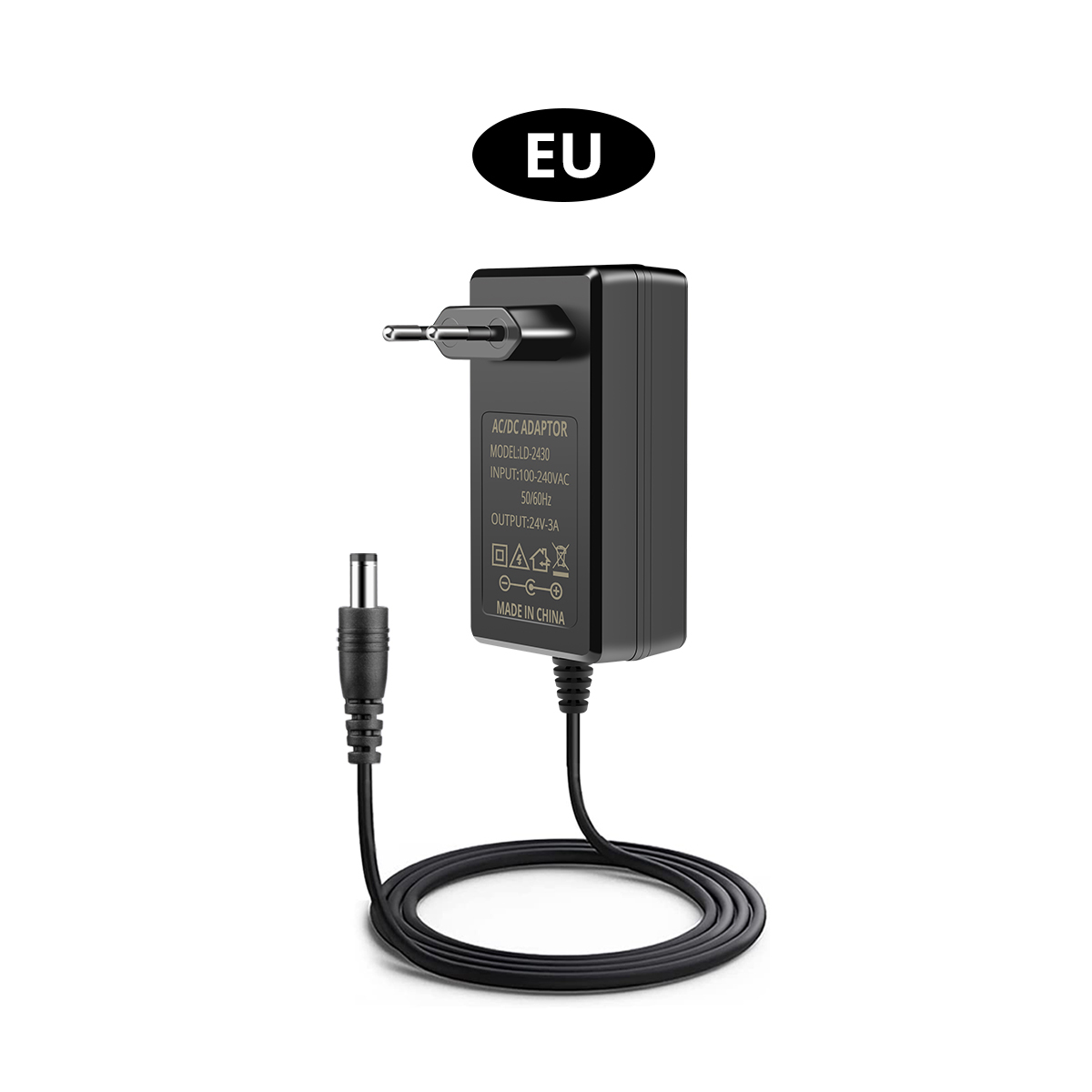 Universal Power Supply Adapter DC24V 2A 3A Lighting Transformer LED Driver EU/US For Home Applicances Equipment: WHITE / 2A