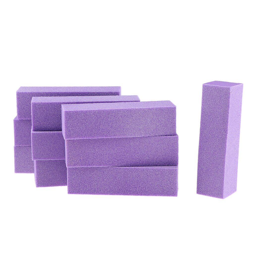 10 Pieces 4-sided File Block, Sanding Block, Buffer, Sponge, Polishing Block, Nail Files