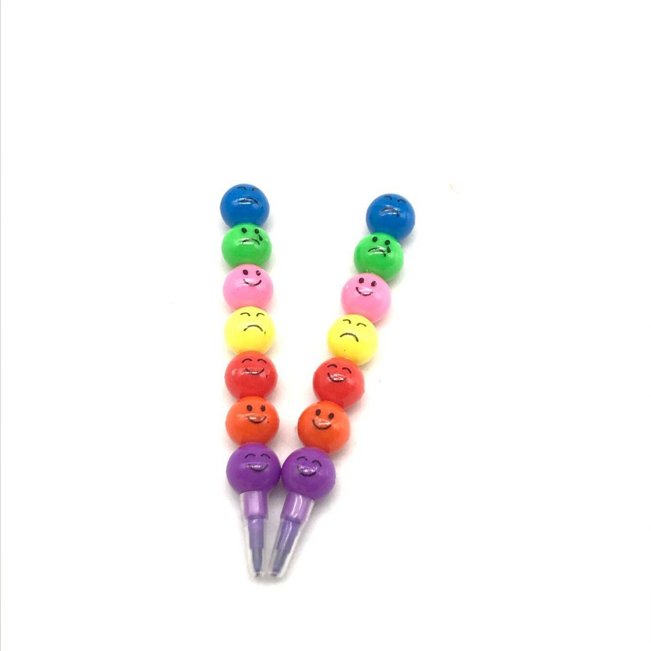 7 Kleur Kleurpotloden Cartoon Smiley Gezicht Uitdrukking Snoep Kalebas Pen Kinderen Studenten Schilderen Briefpapier School Kantoorbenodigdheden