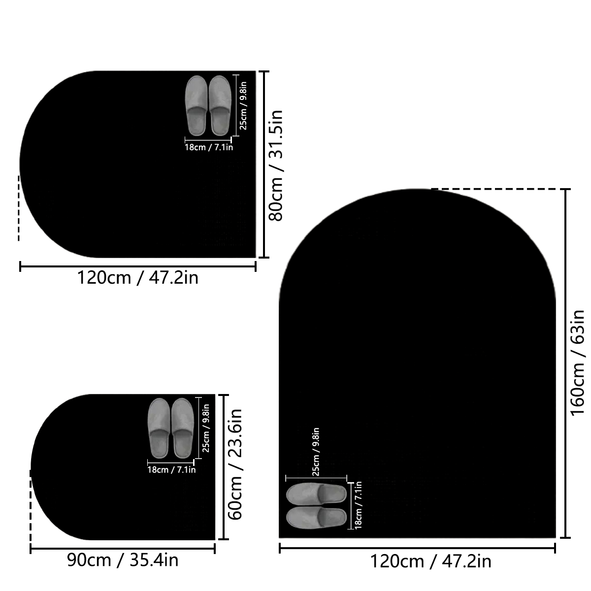 Solid color computer chair mat flannel floor mat thickened desk swivel chair arched carpet study soft dressing table foot mat