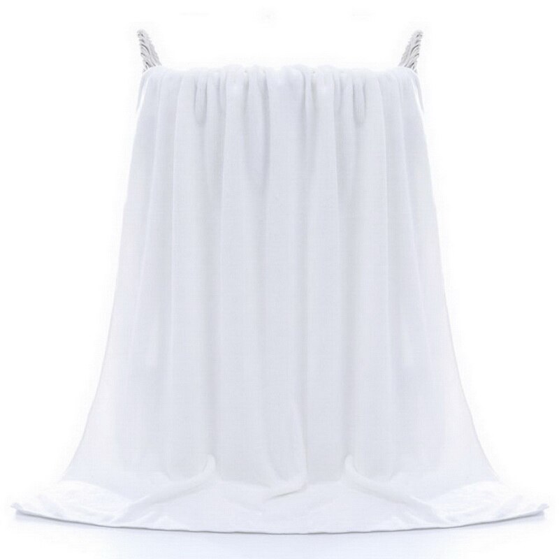 70 x 140cm mjuka badlakan i mikrofiber badhandduk för simning, lätt stor handduk 1pc: Vit