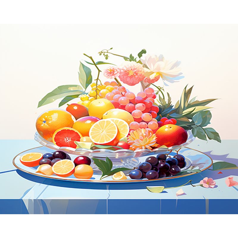 PhotoCustom 40x50cm DIY Malen nach Zahlen Obst Bausatz Malen nach Zahlen Malen auf Leinwand Bild handgemalte Heimdekoration: Licht Gelb / 90x90cm