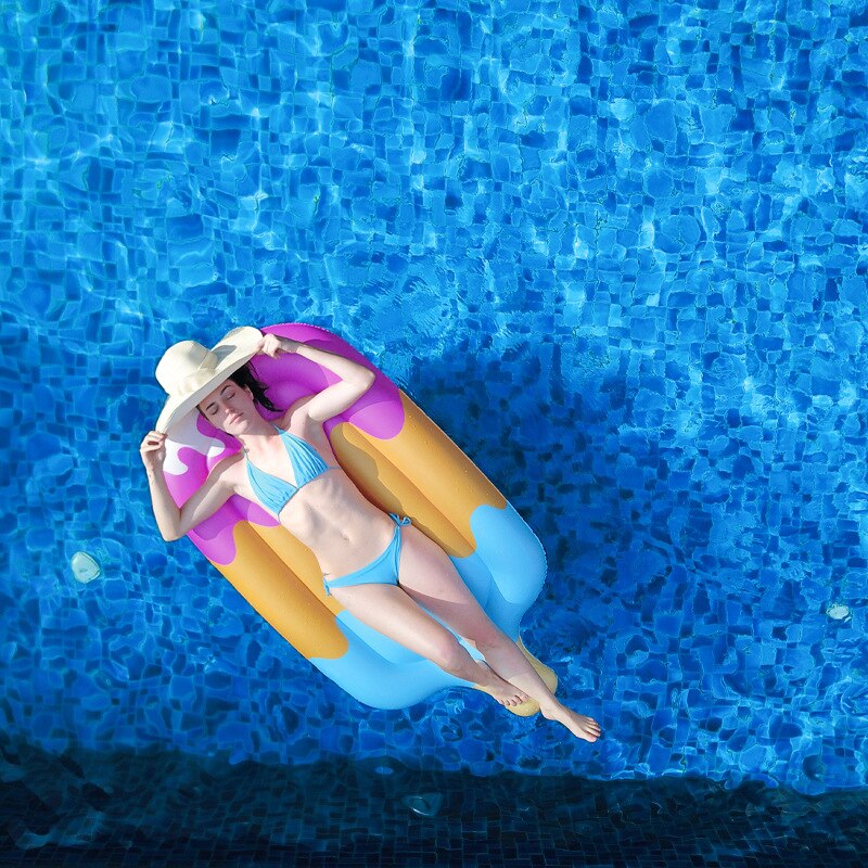 Colchoneta inflable para piscina de verano, cama de hilera flotante, cubierta hinchable, colchón de natación para niños y adultos