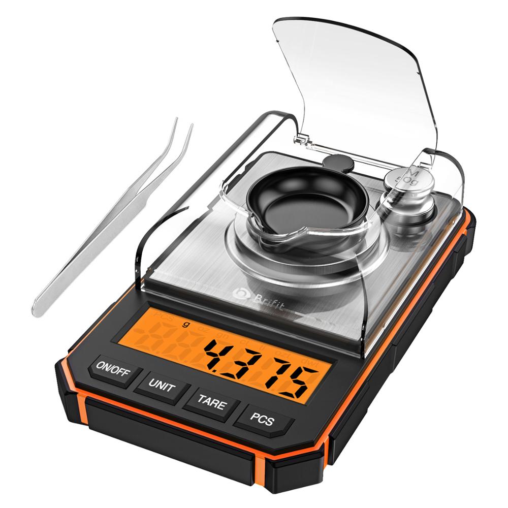 0.001g Digital Scale Portable Mini Scale Precise Graduation Pocket Scale Milligram 50g Calibration Weights Tweezer