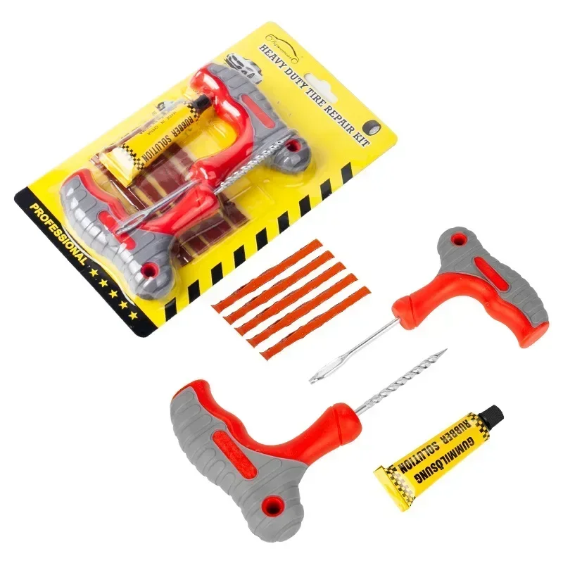 Motorrad-Reifen-Reparatur-Werkzeug-einstellen, Gummi, schlauchloses Reifen-Pannen-Reparatur-einstellen, Studding-Werkzeug, Kleber für Fahrrad, Motorrad-Reifen, Reparatur-einstellen