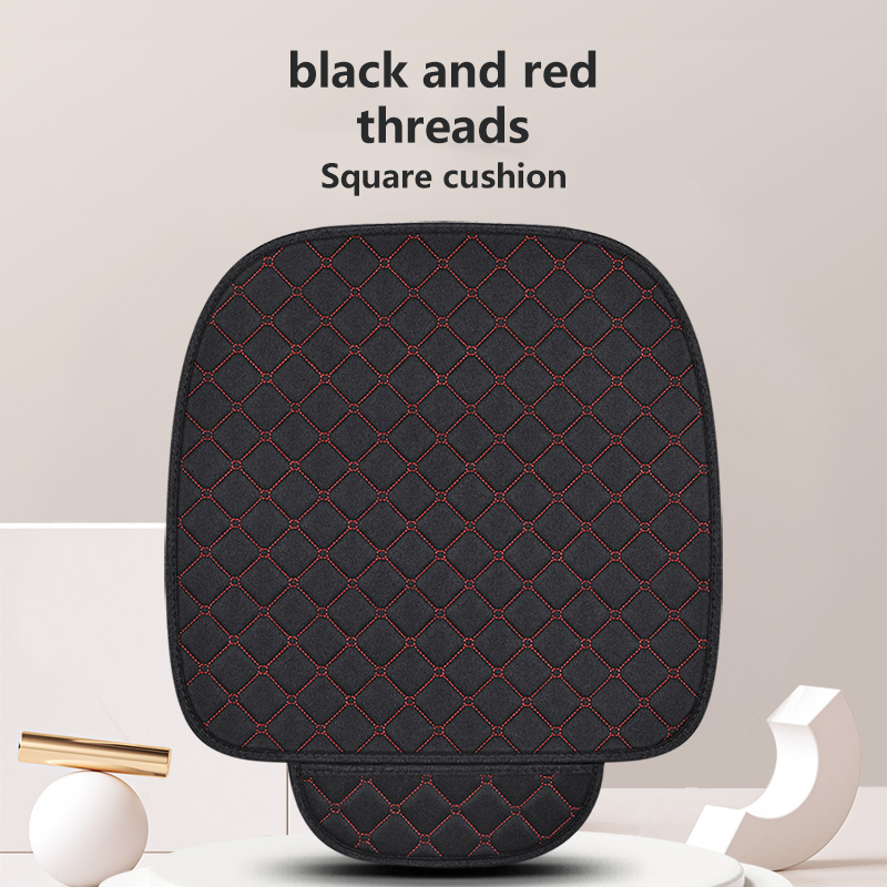 Breathable fabric fabric linen car seat cover Four Seasons General Motors seat cover cushion car seat protection pad car interio: BRIGHT PINK