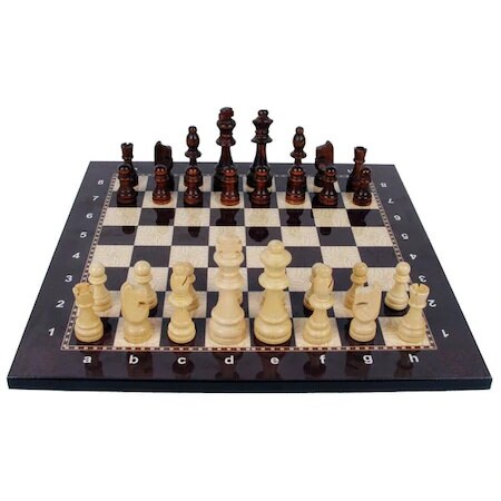 Luxury Walnut Wood Wooden Chess Set Figure and Checkers