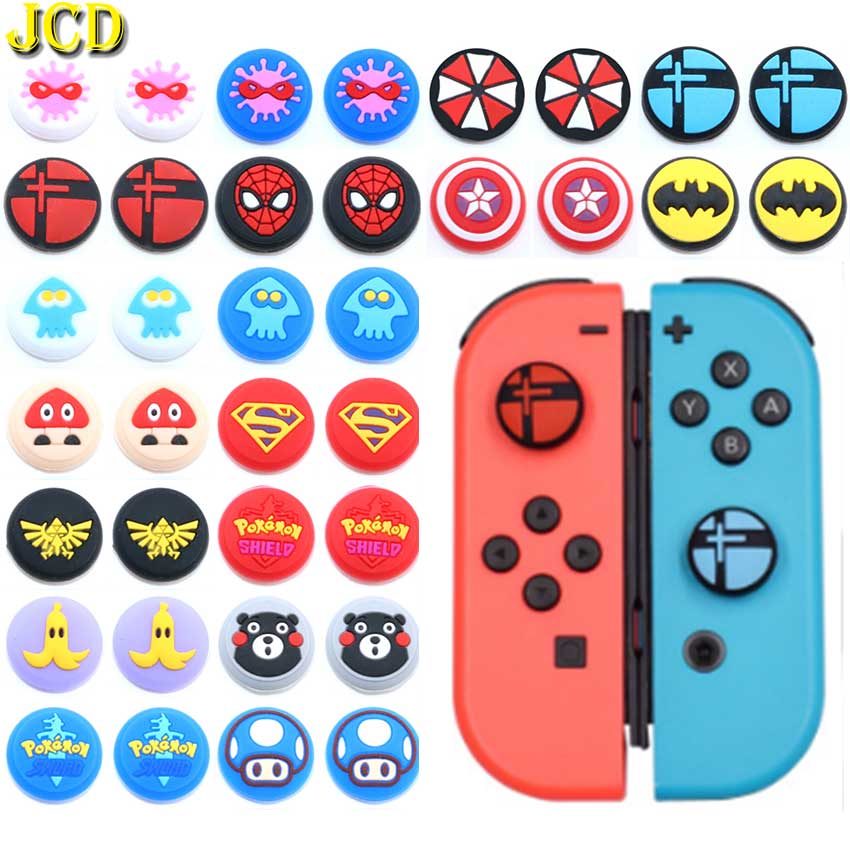 JCD-2 uds. De silicona analógica, Thumb Stick Grip, gorra Pulgar, Joystick, funda para Nintendo Switch NS