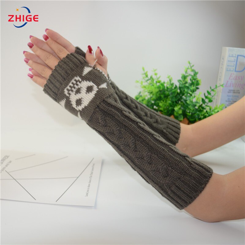 Damskie gotyckie rękawiczki z dzianiny czaszki zimowe rękawiczki męskie rozciągać ciemny Ninja fajne łokieć długość ramię grzałka hipster długie rękawiczki: FZ-FS-SBT-KL-A06