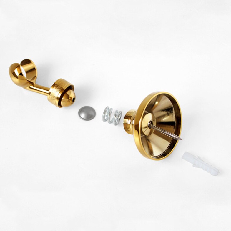 Support Hand Shower Stand Held Wall Mounted Round Shower Head Holder Golden Colors / Antique Brass Bracket Universal Adjustable