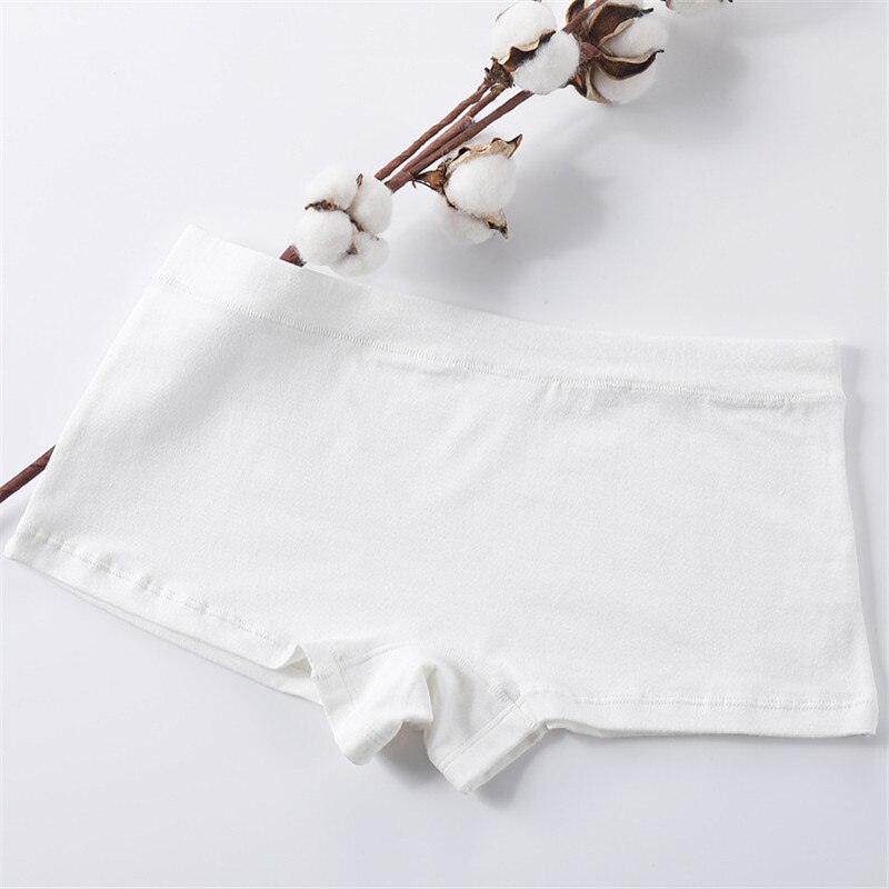 4color Womens Breathable Safety Short Pants Cotton Seamless Mid-Rise Solid Cotton crotch Girls summer Necessary shorts