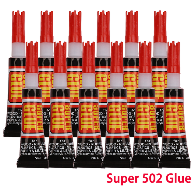 10 pz 3ml E8000 colla resina epossidica tessuto strass scuola Scrapbooking B7000 adesivo Super forte B6000 trasparente cianoacrilato 502: super glue 502 10pcs
