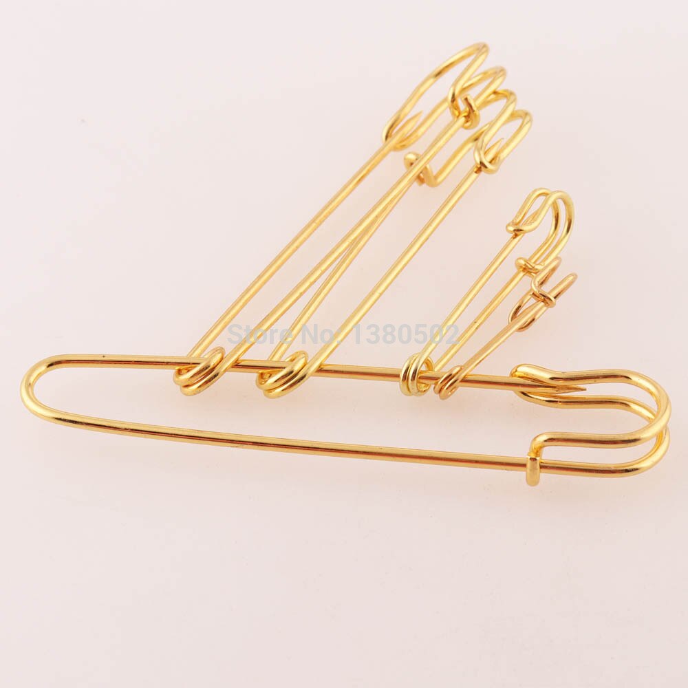 50 pçs/lote alfinetes De Segurança Grande Broche pinos pinos de Metal Colar de Jóias Brinco para As Mulheres Menina acessórios de Decoração
