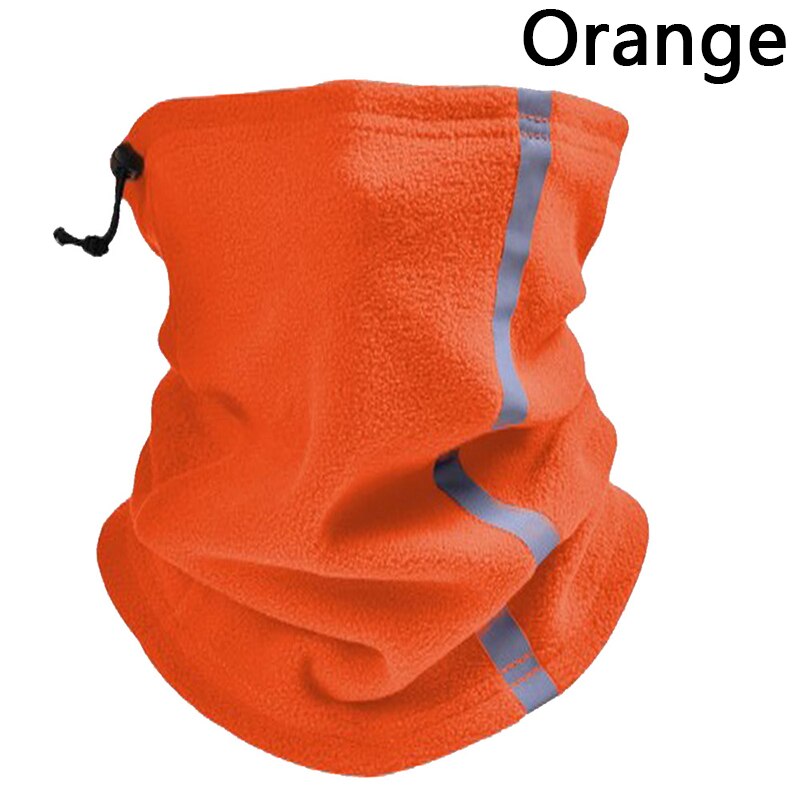 Polar Fleece Neck Buis Oor Warmer Vissen Schaatsen Running Sport Sjaal Gezichtsmasker Camping Halswarmer Warm Wandelen Sjaals: Oranje