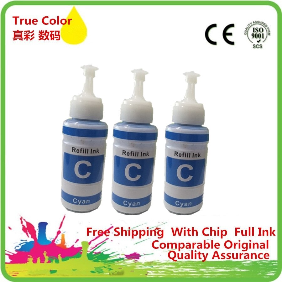 Refill Dye Ink Kit Kits For Epson L100 L101 L110 L111 L120 L130 L200 L201 L210 L211 L220 L300 L301 L303 L310 Printer: 3C