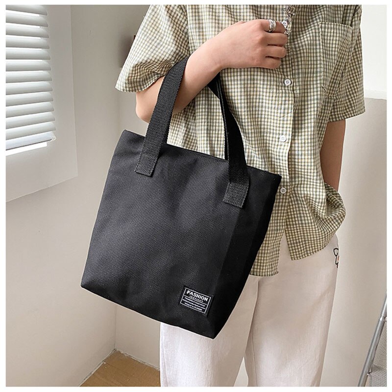 Grote Capaciteit Canvas Tote Shopper Tas Voor Vrouwen Katoenen Stof Doek Vrouw Schouder Boodschappentas Casual Rits Handtassen