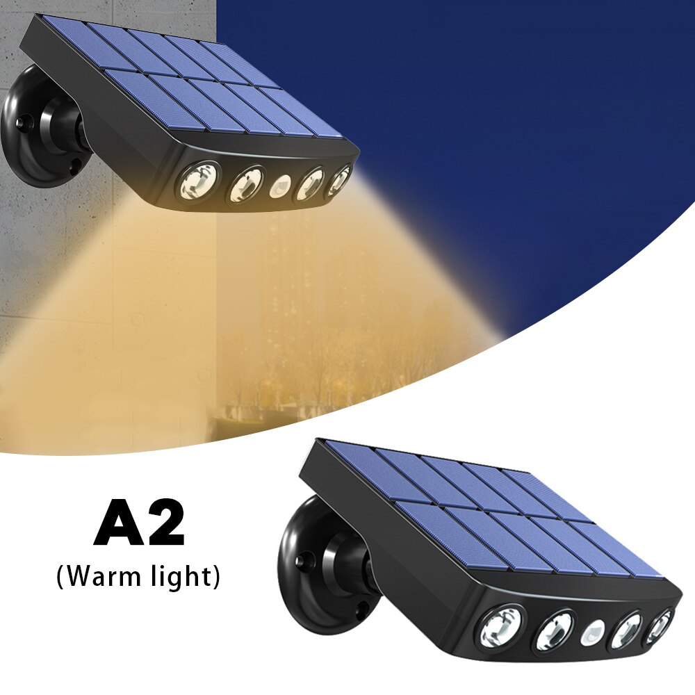 LED Solor Light Outdoor Wall Light 3 Modes Lighting Motion Sensor Patio Yard Garden Solar Lights IP65 Waterproof Street Lights: A2