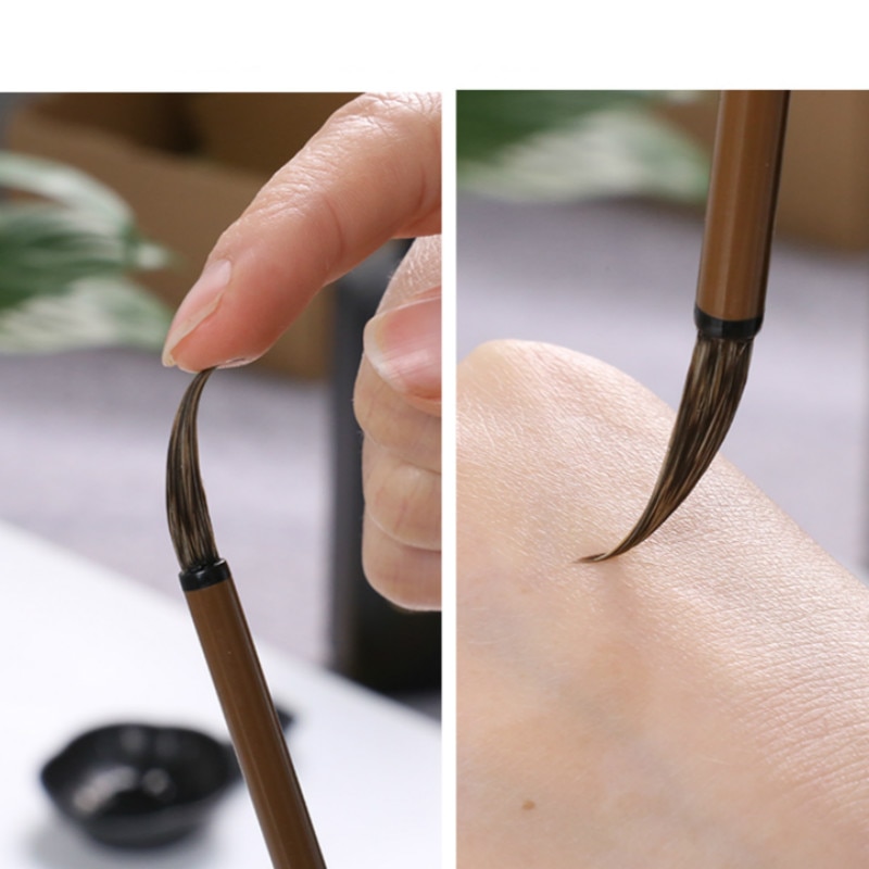 Pennello per capelli in tasso di pietra penna per calligrafia pittura cinese pennelli per calligrafia pittura meticolosa penna per pennello a linea bene Tinta cina