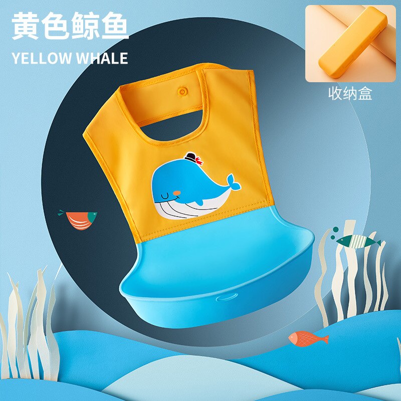 Tasca di riso rimovibile 0-5T bavaglino per bambini neonato grembiule senza maniche Bandana cartone animato disegno bavaglino bavaglino impermeabile per bambini