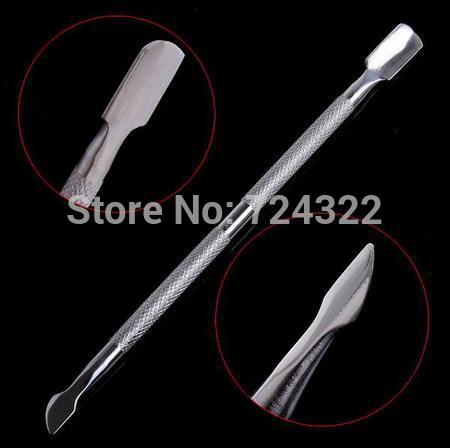 2 stuks roestvrijstalen nagelgereedschap, nagelriemlepel, nagelriemduwer, snijder, tondeuse, oranje stokjes, manicureschep