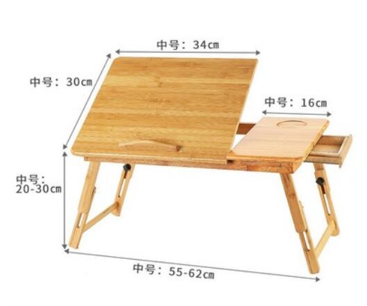 European-style modern personality bamboo dormitory notebook computer desk tablet foldable lifting bed writing desk WF1103: Default Title