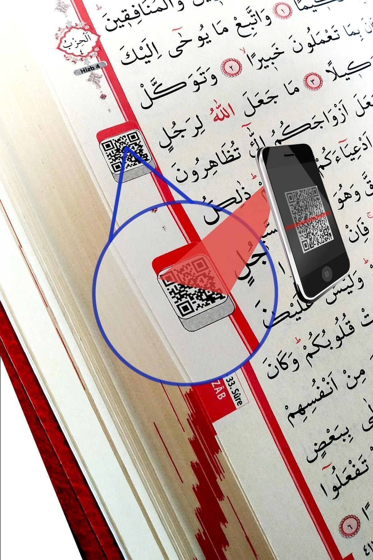QR Code Voice 10 Languages Translation Quran Holy Easy Reading Kaaba Patterned Listening Featured Religious Approved Turkey Printing Fast Shipment
