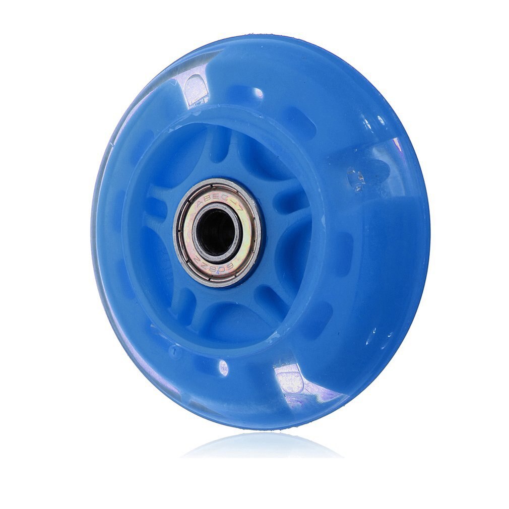 80Mm Led Flash Wheel Mini Or Maxi Micro Scooter Flashing Lights Back Rear Abec-7: Blue