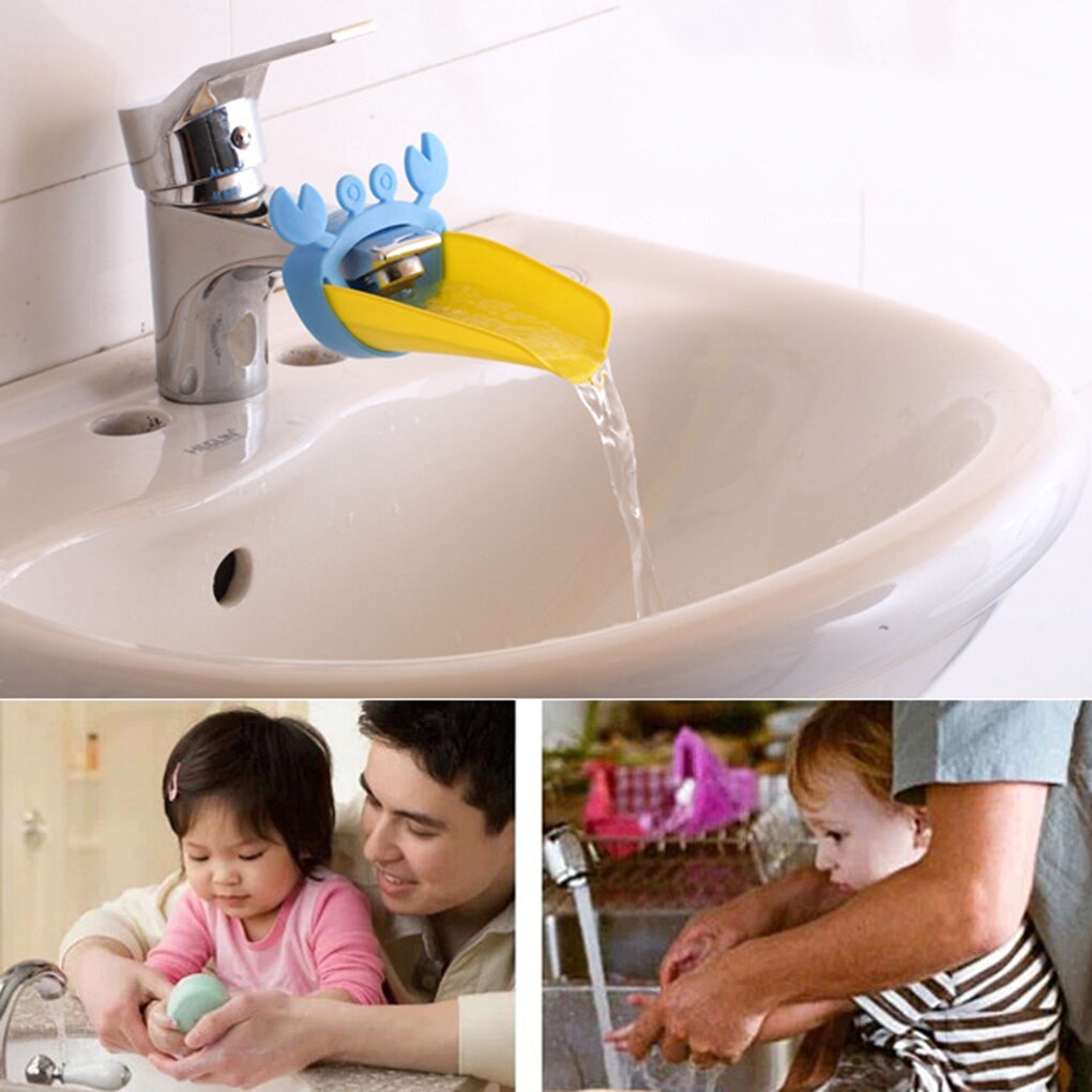 Happy Fun Faucet Extender Baby Tubs Kids Hand Washing Bathroom Sink and Convenient Kids Washing wash Baby Tubs