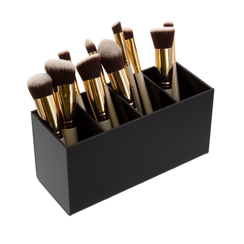 Kleine Borstel En Liner Make Organizer Acryl Make-Up Gereedschap Opbergdoos: Black