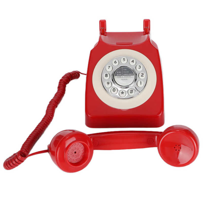 Teléfono Fijo Retro Vintage para el hogar, teléfono fijo clásico antiguo, de escritorio, fijo, con cable, para decoración de oficina, cafetería y Bar