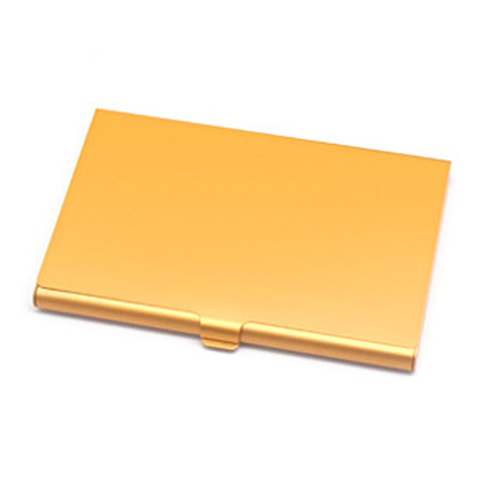 Unisex de aleación de aluminio titular de la tarjeta de oro/de Metal de plata de protección de identidad caso caja de Porte Carta bancaria: Naranja