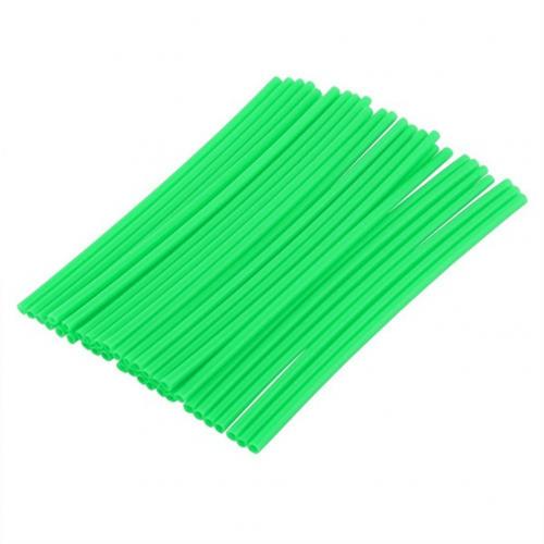 Enveloppes de rayons de roues de moto, 36 pièces/paquet, décor de protection de la peau: green