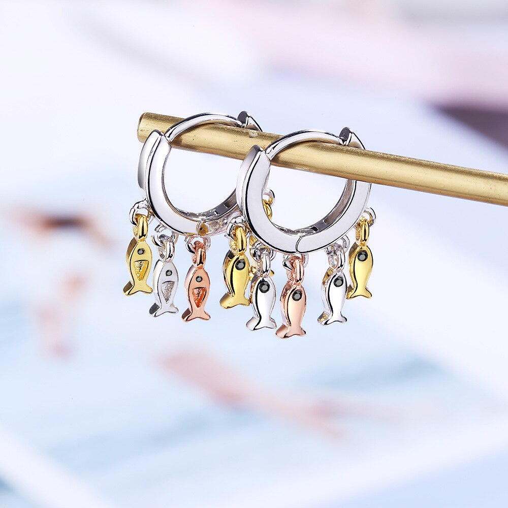 100% 925 Sterling Silber Süße Fisch Damen Zucht Ohrringe Förderung Schmuck Frauen Neue Anti Allergie
