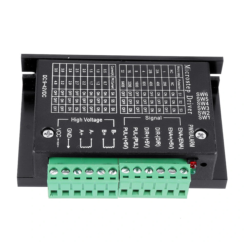 TB6600 Upgraded Stepper Motor Driver Controller for 4A 9~40V TTL 32 Micro-Step 2 or 4 Phase of 42/57 Stepper Motor 3D Printer